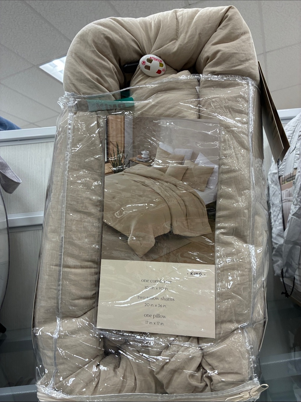 Beige King Comforter Set – Neutral Home Bedding